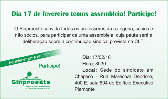 arte assembleia dia 17 – Chapecó