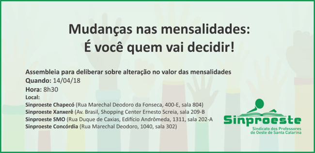 assembleia mudança mensalidade banner